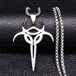 Silver Spike Symbol Necklace